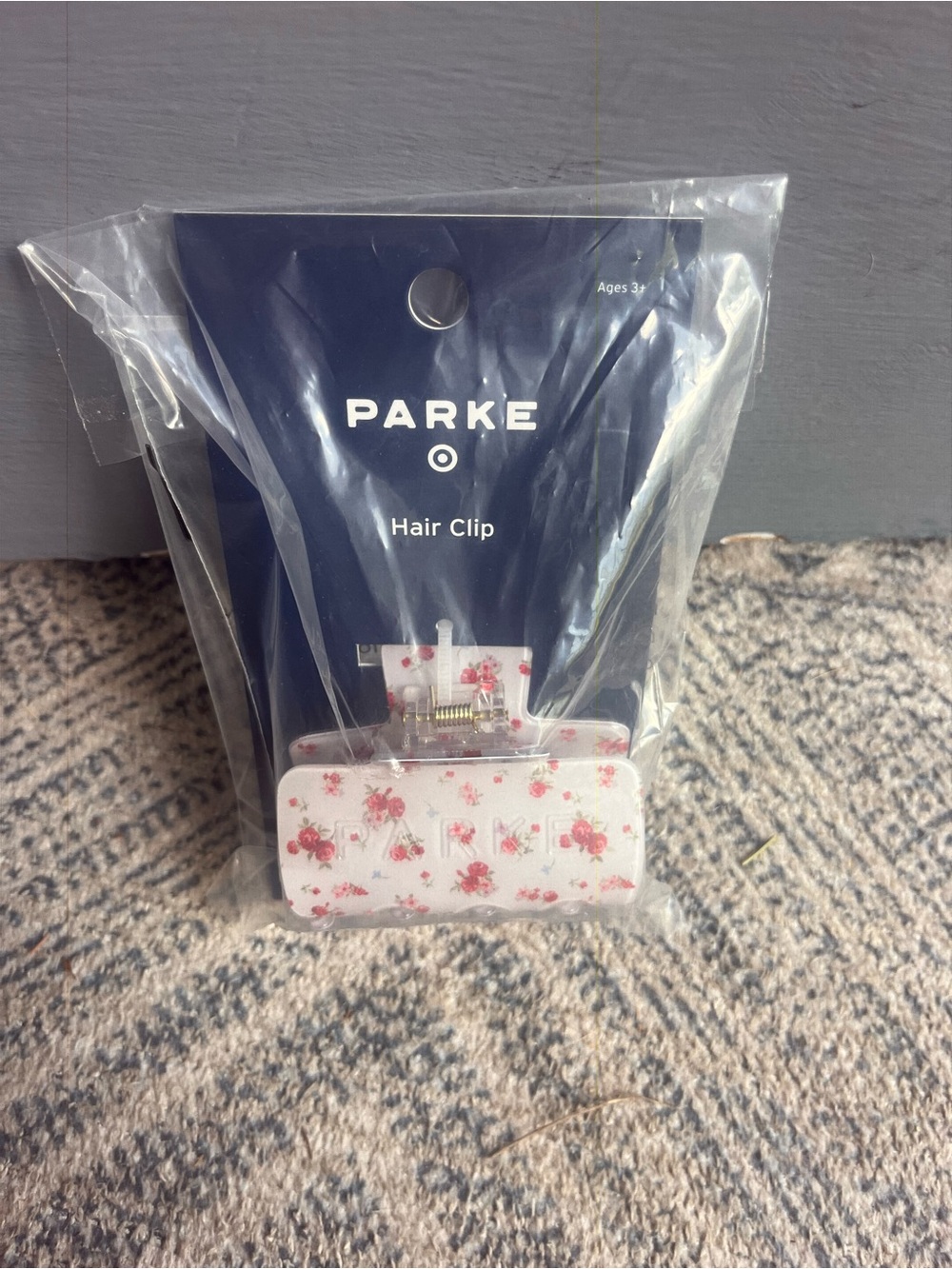 Parke Target White Floral Hair Clip - Women’s Hair Accessory